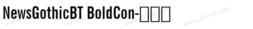 NewsGothicBT BoldCon字体转换